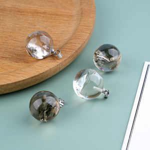 อัญมณีธรรมชาติทรงกลมบอลควอตซ์ใสควอตซ์รมควอตซ์คริสตัลจี้เครื่องประดับ - Product Image 5