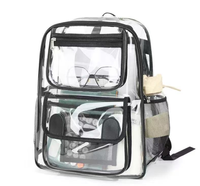 Sac à dos transparent en PVC personnalisé, vente en gros, ODM, OEM, nouvelle qualité, imperméable, petit, moyen, grand, unisexe, pour l'école, les livres, les ordinateurs portables