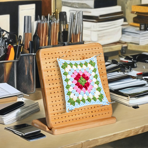 <span class=keywords><strong>Planche</strong></span> à Blocs en Bois Personnalisable avec Logo, 20 Épingles, Accessoire pour <span class=keywords><strong>Crochet</strong></span> et Tricot, Idéal pour Projets Domestiques et Cadeaux - Product Image 3