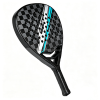 Raquette de padel entièrement en carbone, qualité compétition, légère, poignée antidérapante