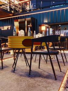 Juego de Mesa y Sillas de Bar Estilo Retro con Forma de Barril de Metal, Muebles Industriales para Restaurante, Cafetería, Bar, Venta al por Mayor Directa de Fábrica OEM - Product Image 4