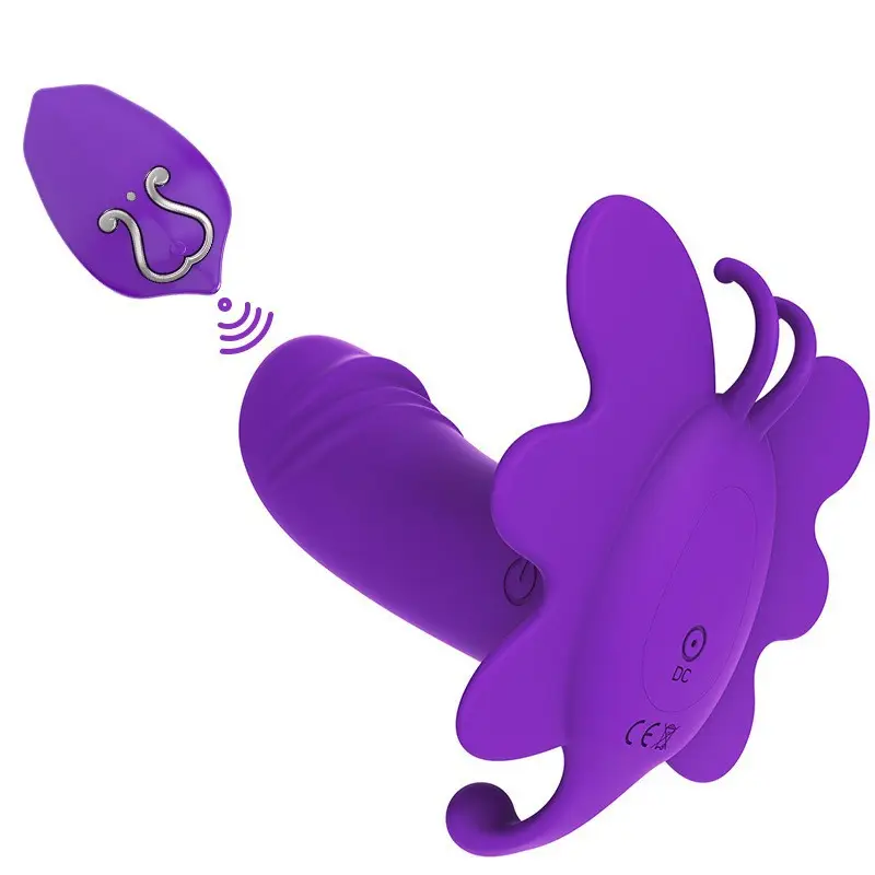 High Quality Rechargeable 10 Speeds Butterfly Dildo remote control wearing vibrator For Women