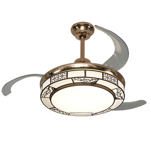 Lampe de ventilateur de plafond invisible, plafonnier avec ventilateur électrique à télécommande pour salle à manger salon chamb - Product Image 4