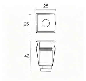 Mini projecteur LED encastré IP67 en acier inoxydable 12V ultra compact 1W pour aménagement paysager et jardin, effet ciel étoilé 25mm - Product Image 2