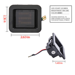 ไฟส่องป้ายทะเบียน LED แบบไร้ข้อผิดพลาด 2 ชิ้น สำหรับรถฟอร์ด F150 F-150 Raptor ปี 2015 - 2018 โคมไฟป้ายทะเบียนรถยนต์ เลนส์รมดำ แสงสีขาว 6000K - Product Image 3