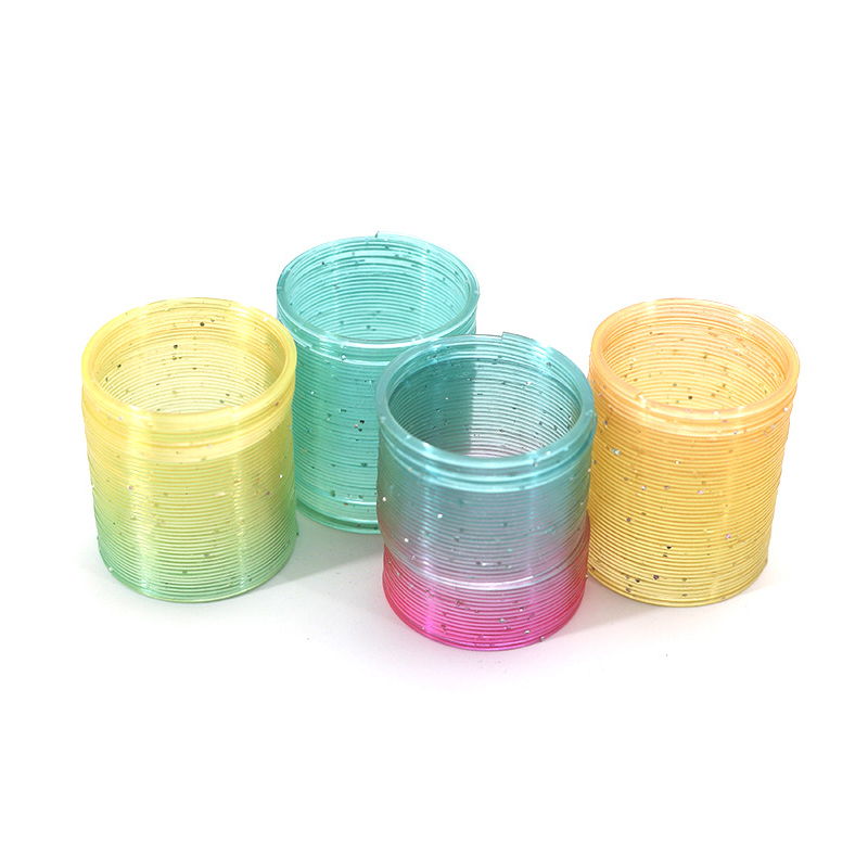 OEM Радужная Весенняя игрушка, красочная Радужная неоновая пластиковая прыгающая игрушка