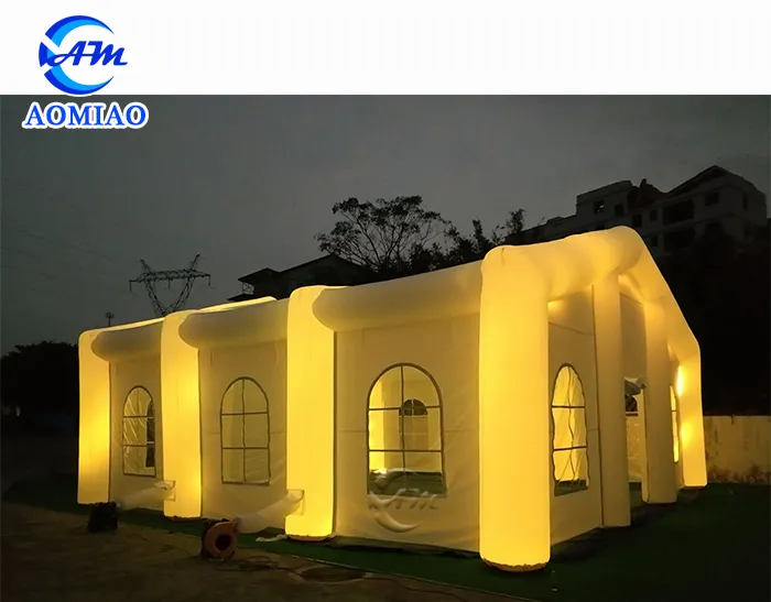 Oxford kumaş ticari şişme dış mekan çadırları özelleştirilmiş Led ışık etkinlik çadırı satılık