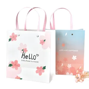 ดอกไม้ราคาแพงสามเหลี่ยมโฮโลแกรมสีส้มเด็กผู้ชายภายในธรรมดาช้อปปิ้งผ้าใบพิมพ์ Taobao กระเป๋าสิริ