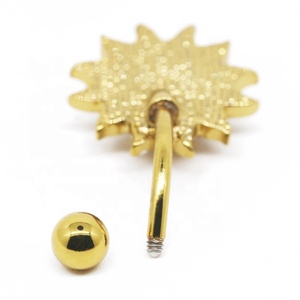 Fuente de la fábrica chapados en oro naranja falso opal sol del cuerpo del ombligo de la joyería belle piercing - Product Image 4