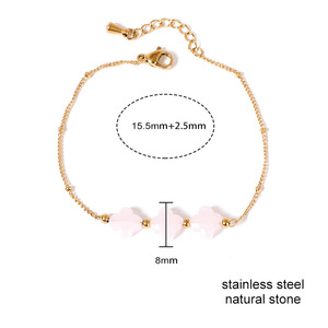 Thanh Lịch Tinh Tế thép không gỉ vàng-săn chắc màu hồng cánh hoa hợp thời trang Bangle hàng ngày Ân Sủng thời trang chuỗi và liên kết bangles - Product Image 3