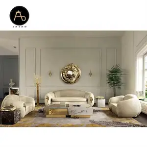 Luxury design italian style quality nubuck leather fabric sofa set furniture living room luxury sofa