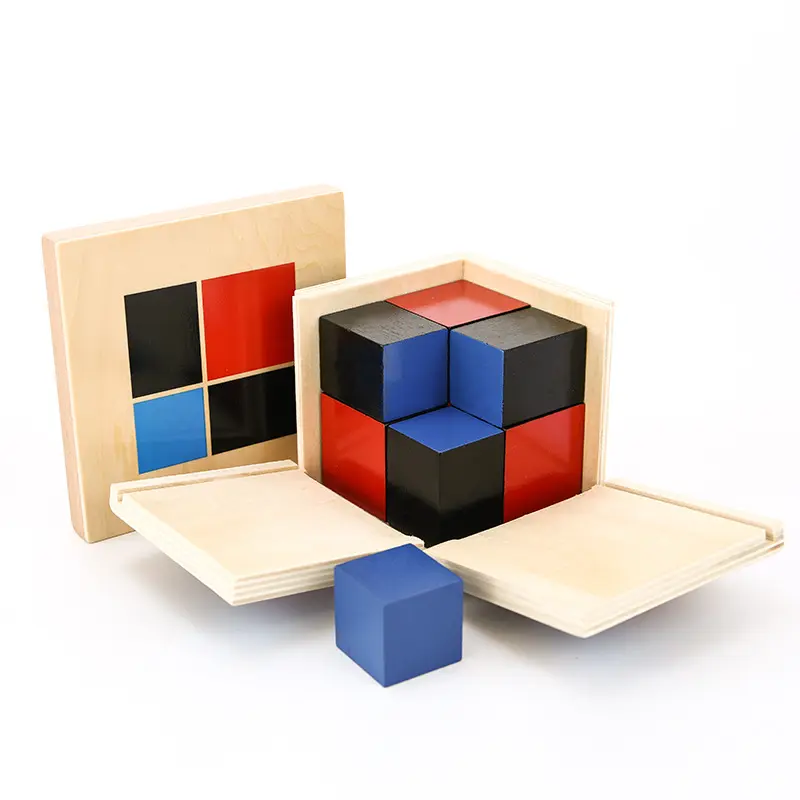 Montessori matematik oyuncaklar ahşap binom küp Montessori matematik materyalleri okul öncesi eğitim öğrenme çocuk için oyuncak