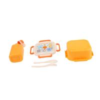Boîte à lunch en plastique mignonne de 1000 ml à un seul niveau pour enfants, étanche, portable, avec bouteille d'eau