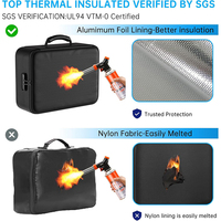 Bolsa Portadocumentos Portátil 5200F Resistente al Fuego y al Agua con Cierre, Organizador de Archivos de 8 Capas con Aislamiento Térmico Mejorado