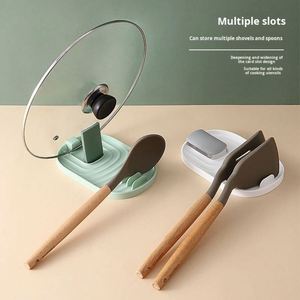 Foldable PP Pot Lid Spatula Rack Integrated Storage Kitchen Stove Organizer Draining <b>Tool</b> Chopsticks Spoon Rest Oven/Microwave - Product Image 4