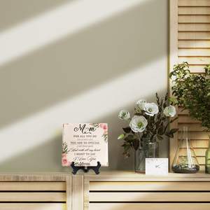 Plaque en céramique personnalisée, cadeau d'anniversaire, décoration de maison, pour fête des mères - Product Image 3