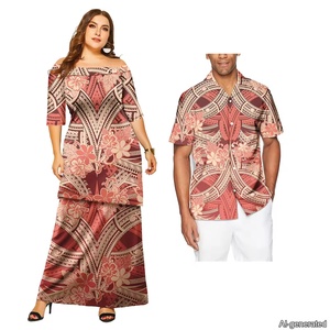 <span class=keywords><strong>Vestito</strong></span> per coppie set Samoa tribale polinesiano da donna <span class=keywords><strong>vestito</strong></span> e gli amanti migliori degli uomini abbinati - Product Image 5