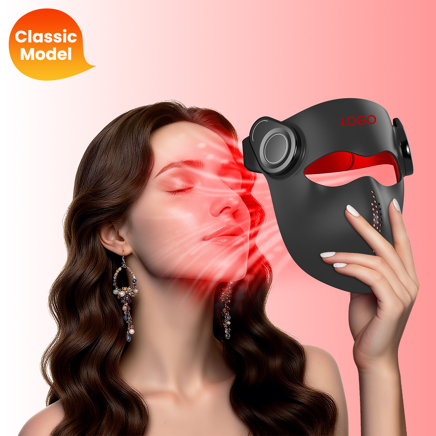 Medical Grade High Quality Wireless Control 1064nm 4D Therapy Mask Health Care Red Light Therapy Mask