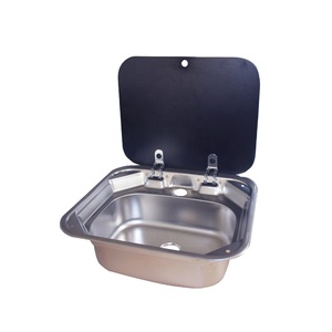 Lavabo a mano quadrato in acciaio inossidabile per accessori interni RV con Frauct per Caravan & <span class=keywords><strong>Camper</strong></span> - Product Image 2