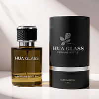 Flacon de parfum vide cylindrique brillant 30ml 50ml 100ml, bouchon noir, or, argenté, logo personnalisé, diverses couleurs - Vente chaude