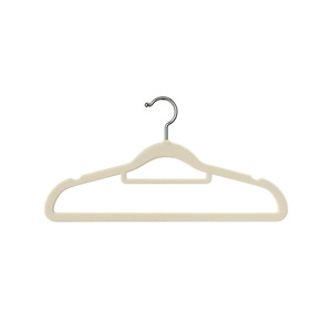 Flocked Clothes Hanger Thickened <b>Plastic</b> Anti Slip <b>Hook</b> Type For Clothes Organizer Coat Hanger Rectangle Shape - Product Image 5