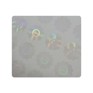 Autocollant adhésif personnalisé authentique en vinyle holographique PET rectangulaire pour carte d'identité, avec logo personnalisé, pour la logistique - Product Image 1