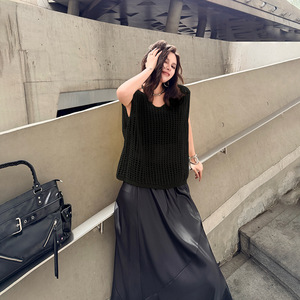 Bettergirl 2026 Nouveau <span class=keywords><strong>Gilet</strong></span> Tricoté Américain Style Spicy Girl à Découpes et Transparence, Coupe Ample <span class=keywords><strong>Sans</strong></span> Manches 2026 - Product Image 5