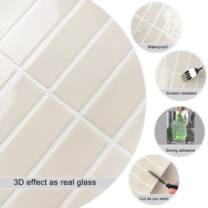 Pegatinas de Azulejos 3D <span class=keywords><strong>para</strong></span> <span class=keywords><strong>Pared</strong></span>, <span class=keywords><strong>Adhesivas</strong></span>, Impermeables, de Vinilo Brillante, <span class=keywords><strong>para</strong></span> Cocina - Product Image 4