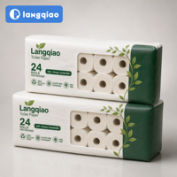 Papier toilette personnalisé Langqiao, OEM ODM, marque privée, vente en gros, usine, pâte de bois vierge, doux, absorbant, écologique