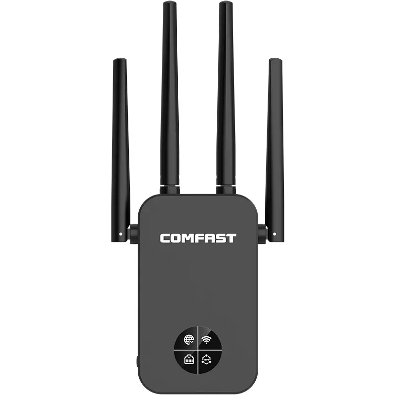 Hot Selling COMFAST CF-WR761AC Dual Band 4*3dBi Antennas Wifi Extender 1200Mbps Range Repeater Wireless