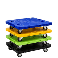 Chariots de transport robustes pour entrepôt, chariots portables en plastique de 200 kg, chariot utilitaire à plateforme pour le manutention d'outils