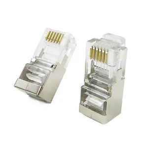 Spina modulare di fabbrica connettori telefonici a corpo lungo spina RJ12 schermata 6 p6c maschio per cavo RJ25 make