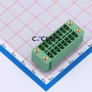 DB2EVHBM-3.5-2*8P-GN Plug-in Terminal Block Through hole,P=3.5mm Board-to-Board / Socket - Closed Screw Fixing 2x8P 3.5mm - Product Image 1