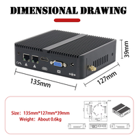Mini PC Industrial KTB 122, 4ª, 6ª-9ª, 10ª, 11ª, 12ª, 13ª Generación J6412 N100 J4125, Ordenador Industrial Nuc Sin Ventilador