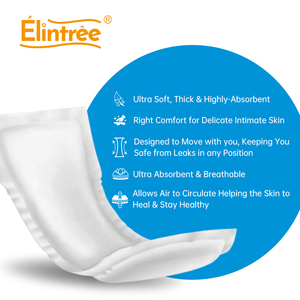 Serviettes post-partum jetables Elintree avec queues, prix <span class=keywords><strong>de</strong></span> gros d'usine, fourniture <span class=keywords><strong>de</strong></span> coussinets absorbants pour les nouvelles mamans - Product Image 4