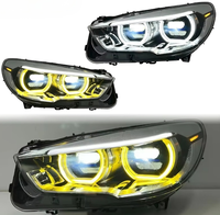 Phare de voiture LED style Ikon, double couleur DRL, pour BMW Série 5 F07 2010 à 2017, remplacement Plug and Play