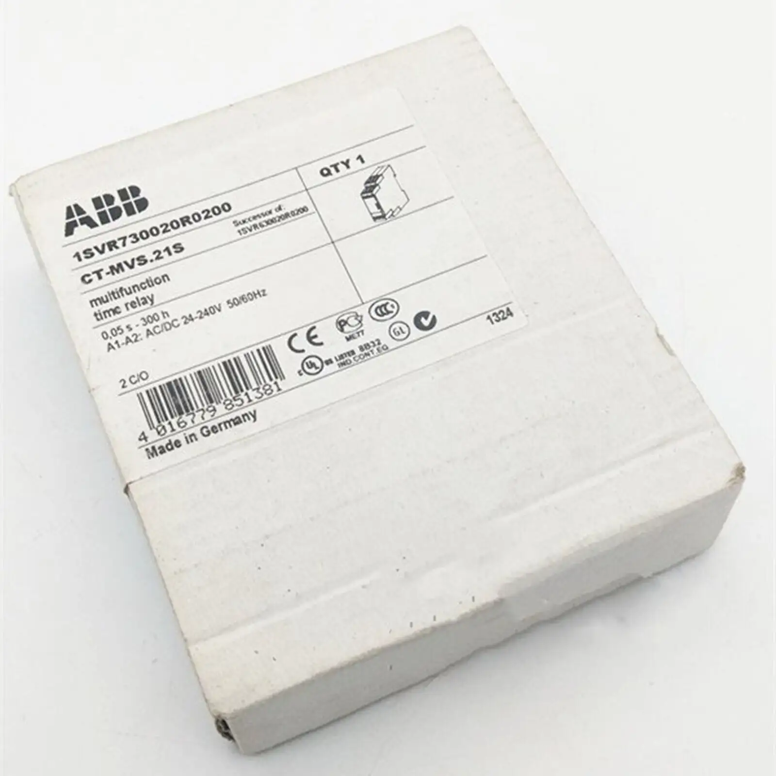 one new ABB CT-MVS.21S 1SVR730020R0200 Time Relay Fast Shipping CT-MVS.21S