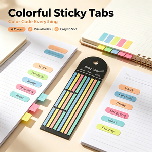 SK Colorful Sticky Tabs 6 Colors High Visibility Memo Pads for Quick Indexing - Product Image 4