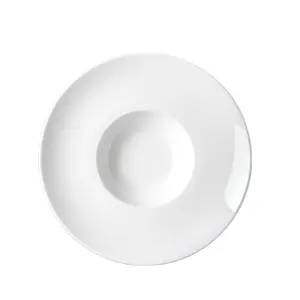 Stylish Ceramics Pasta Plates Bowl Porcelain wide edge 7-11 Inch Plate Dish Porcelain Tableware Round Home Hotel Restaurant