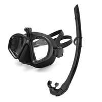 Monture de caméra Lunettes de chasse sous-marine à faible volume Masque de plongée gratuit Ensemble de tuba avec étui Eva