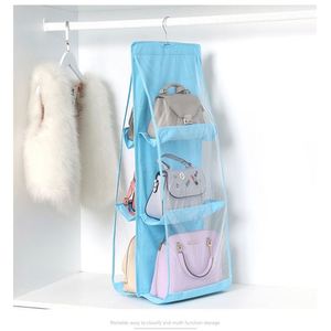 Organisateur de sacs à main suspendu en non-tissé épais, 6 poches, double face, gain de place, multifonctionnel, directement de l'usine - Product Image 3
