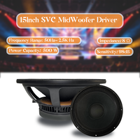 Controlador de altavoz profesional de audio en vivo de 15 pulgadas con bobina de voz de cobre de 100 mm, ferrita PA, para medios y graves, 50Hz-3KHz, 98dB, 8Ω