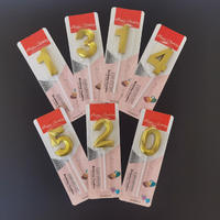 Bougie d'anniversaire à chiffres, colorée et créative, en cire de paraffine, porte-bonheur, pour gâteau, mariage, fête, décoration de vacances