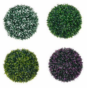 JS Divers Vert Herbe Topiaire Boule Sphérique Buis Décoratif Plante Artificielle Boule Pour Jardin D'arrière-cour - Product Image 3