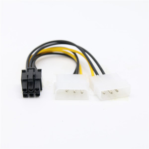 Cable de alimentación para tarjeta gráfica, adaptador de salida de CC de doble cable de cobre de 4 pines a 6 pines para fuente de alimentación de computadora - Product Image 4