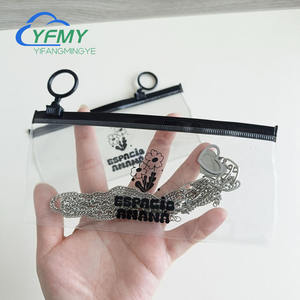 堅牢なPVCジッパーポーチ、安全なグリッププルリング付き-好みに合わせた透明なジッパーバッグ、リングプル付き - Product Image 6