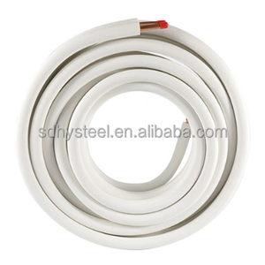 Tuyau de cuivre isolé double épaisseur C11000 en cuivre rouge pour pompe à chaleur sans conduit, isolation thermique épaisse, longueur personnalisée 5m <span class=keywords><strong>10m</strong></span> - Product Image 6