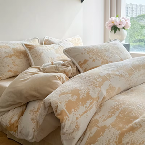 100% マイクロファイバーベルベット生地布団カバー工場卸売高品質工場供給ベッドシーツ - Product Image 4