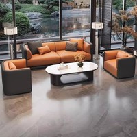 Canapé d'angle orange sur mesure pour projets OEM/ODM, bureaux, hôtels, halls d'entrée, villas – Vente en gros directe usine