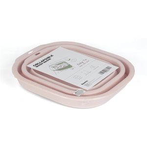 Premium pieghevole PP lavabo Set 2 bacini di plastica portatile per viaggi e lavanderia pieghevole piccole bottiglie di medie dimensioni - Product Image 3